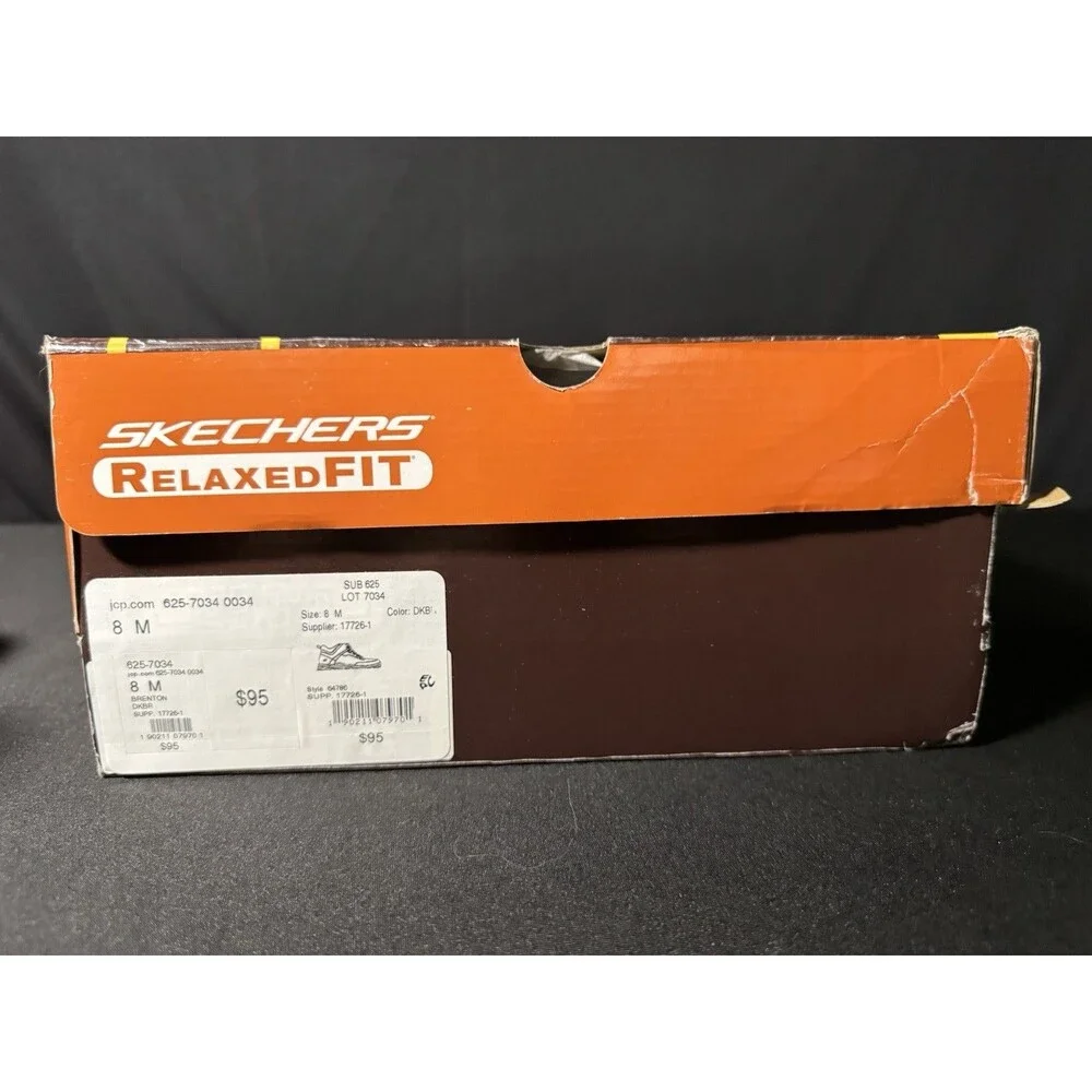 NEW Skechers Men's Holdren-Brenton Chukka Dark Brown Memory Foam Boots Size 8